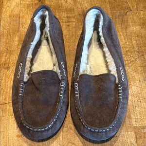 UGG Chocolate Suede Moccasin Loafers